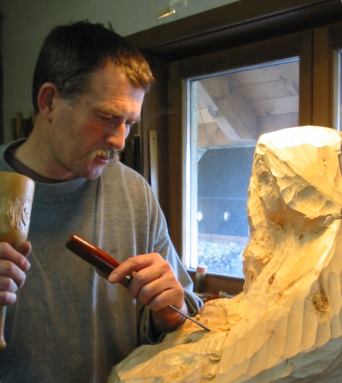 Johannes K�pfer bei der Arbeit